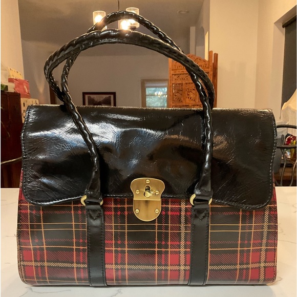 Patricia Nash Tartan Plaid handbag & Wheeled Carry on Luggage - Picture 6 of 15